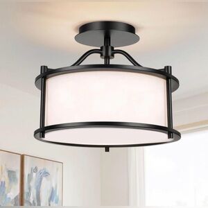 Semi Flush Mount Ceiling Light LED  24w 4500K ( soft white)- 11.8 Inches